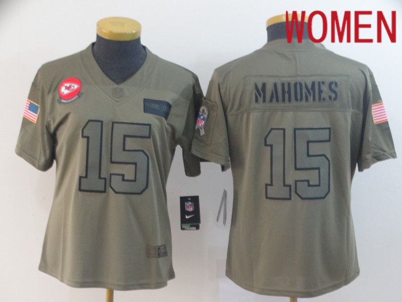 Women Kansas City Chiefs #15 Mahomes Nike Camo 2019 Salute to Service Limited NFL Jerseys->minnesota vikings->NFL Jersey